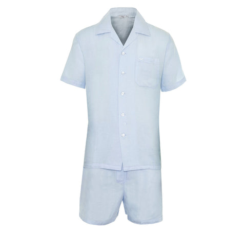 Blue Linen Pyjama Set - Hypnos
